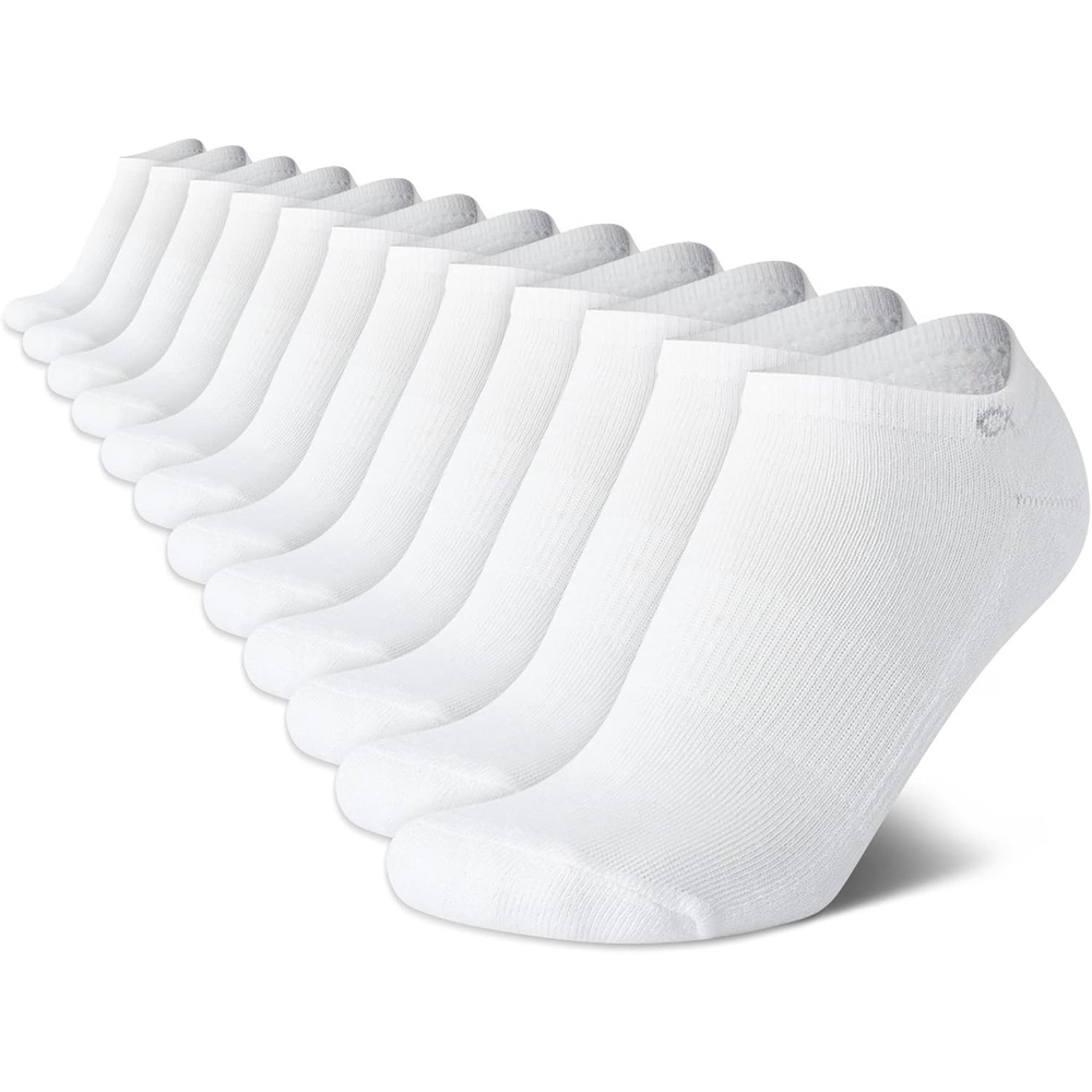 image:imageCalvin Klein Womens No Show Socks 12 Pack Breathable Lightweight Athletic Low Cut Running Socks for WomenPure White