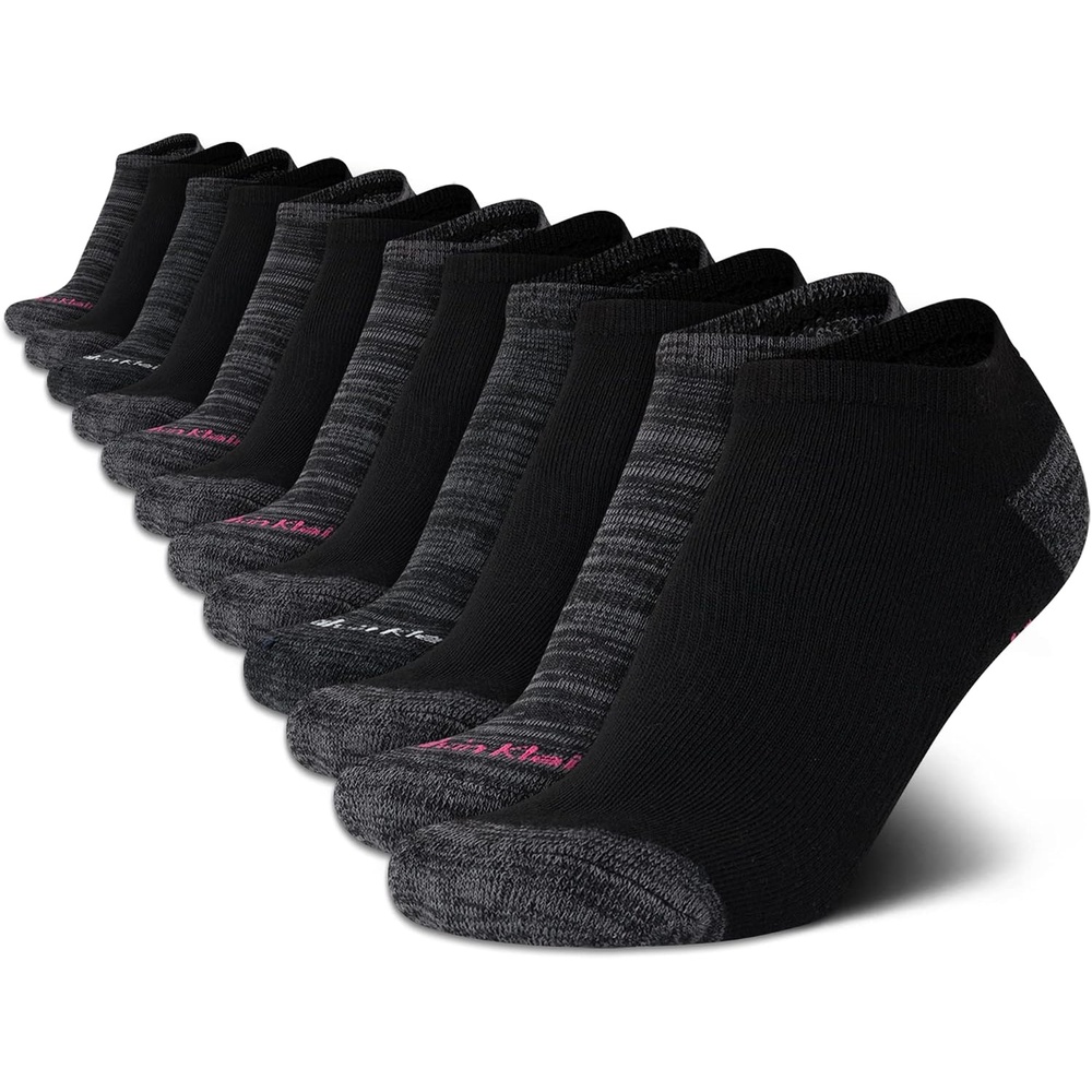 image:imageCalvin Klein Womens No Show Socks 12 Pack Soft Cotton Blend Lightweight Athletic Low Cut Running Socks for WomenGrey Multi