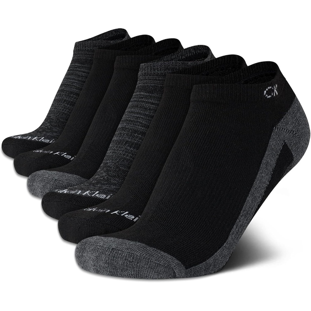 image:imageCalvin Klein Womens No Show Socks 6 Pack Breathable Cotton Blend Athletic Performance Low Cut Running Socks for WomenBlack Assorted