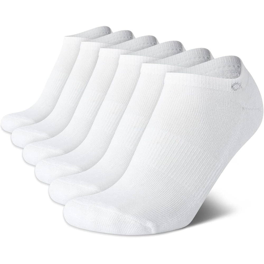 image:imageCalvin Klein Womens No Show Socks 6 Pack Breathable Cotton Blend Athletic Performance Low Cut Running Socks for WomenPure White