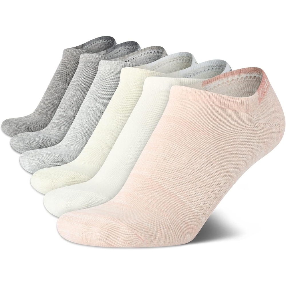 image:imageCalvin Klein Womens No Show Socks 6 Pack Breathable Cotton Blend Athletic Performance Low Cut Running Socks for WomenRose Multi