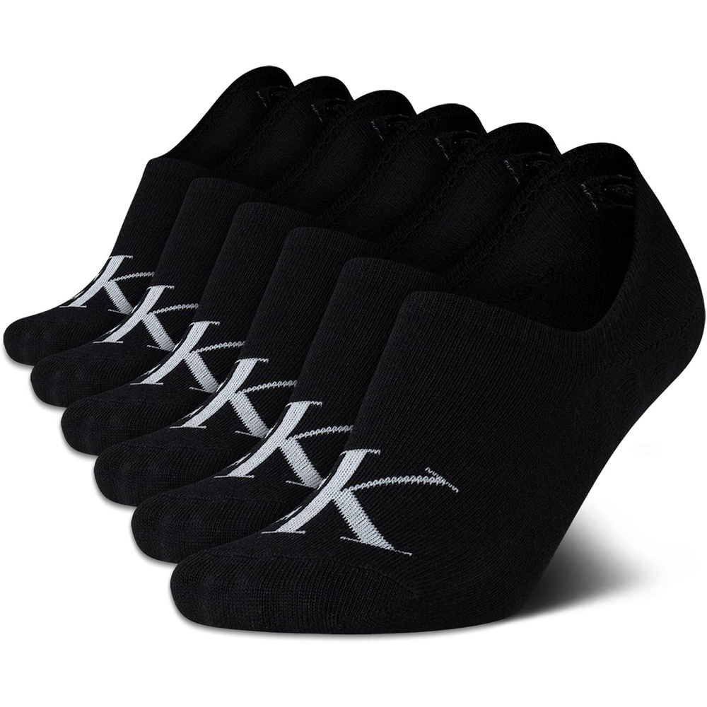 image:imageCalvin Klein Womens No Show Socks  6 Pack Lightweight Cotton Blend Invisible No Slip Sneaker Liners Athletic Socks for WomenBlack Assorted