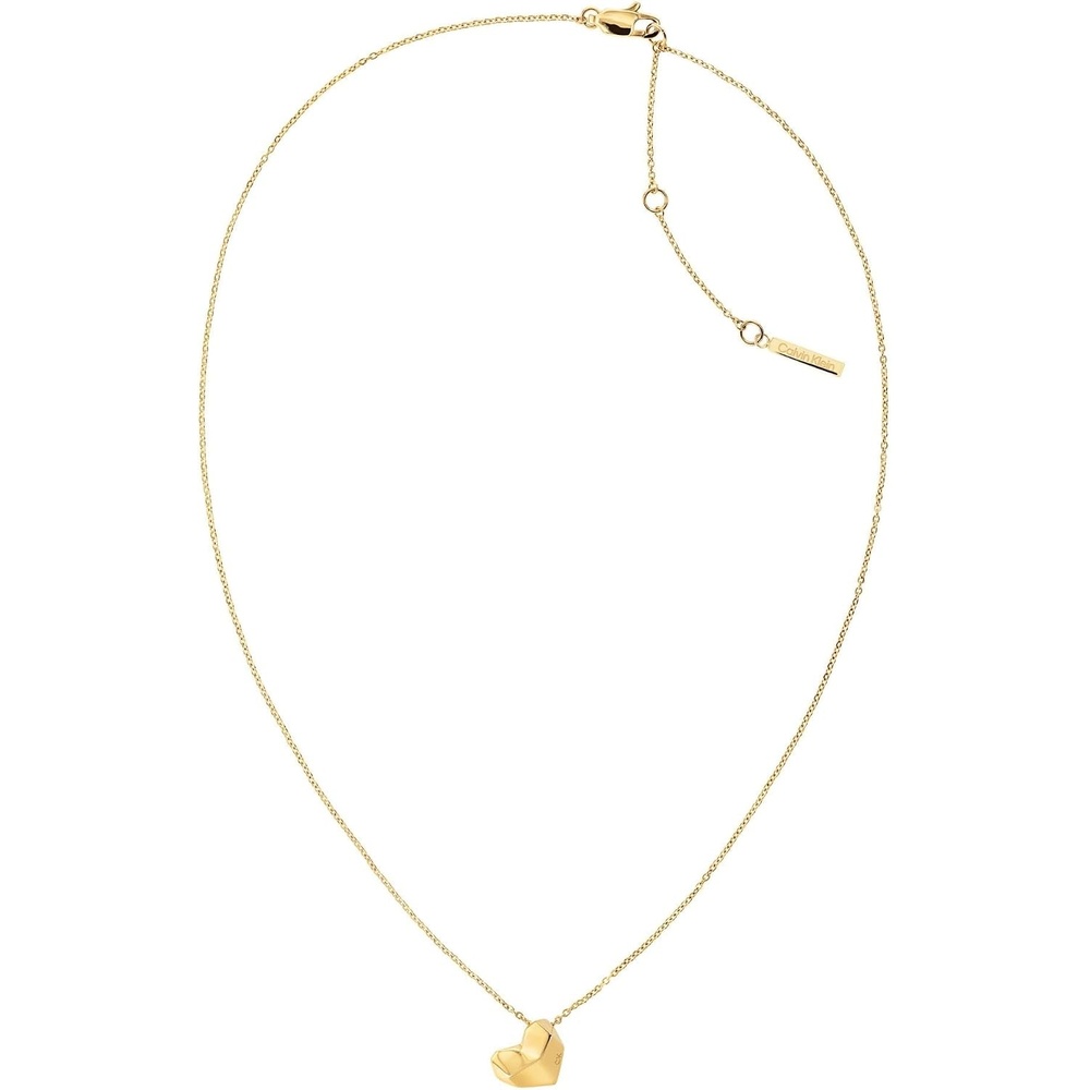 image:imageCalvin Klein Womens Pendant Necklace Faceted Heart Design for All OccasionsYellow Gold