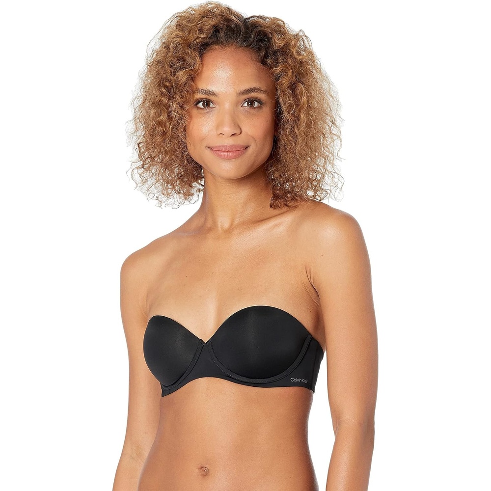 image:imageCalvin Klein Womens Perfectly Fit Strapless Convertible PushUp BraBlack001