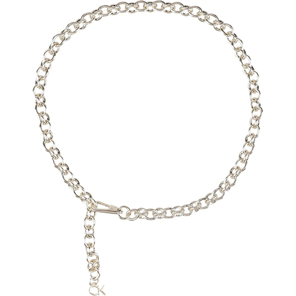 image:imageCalvin Klein Womens Slim Mesh and Chain Fashion Waist Belts for Dresses TrousersGold