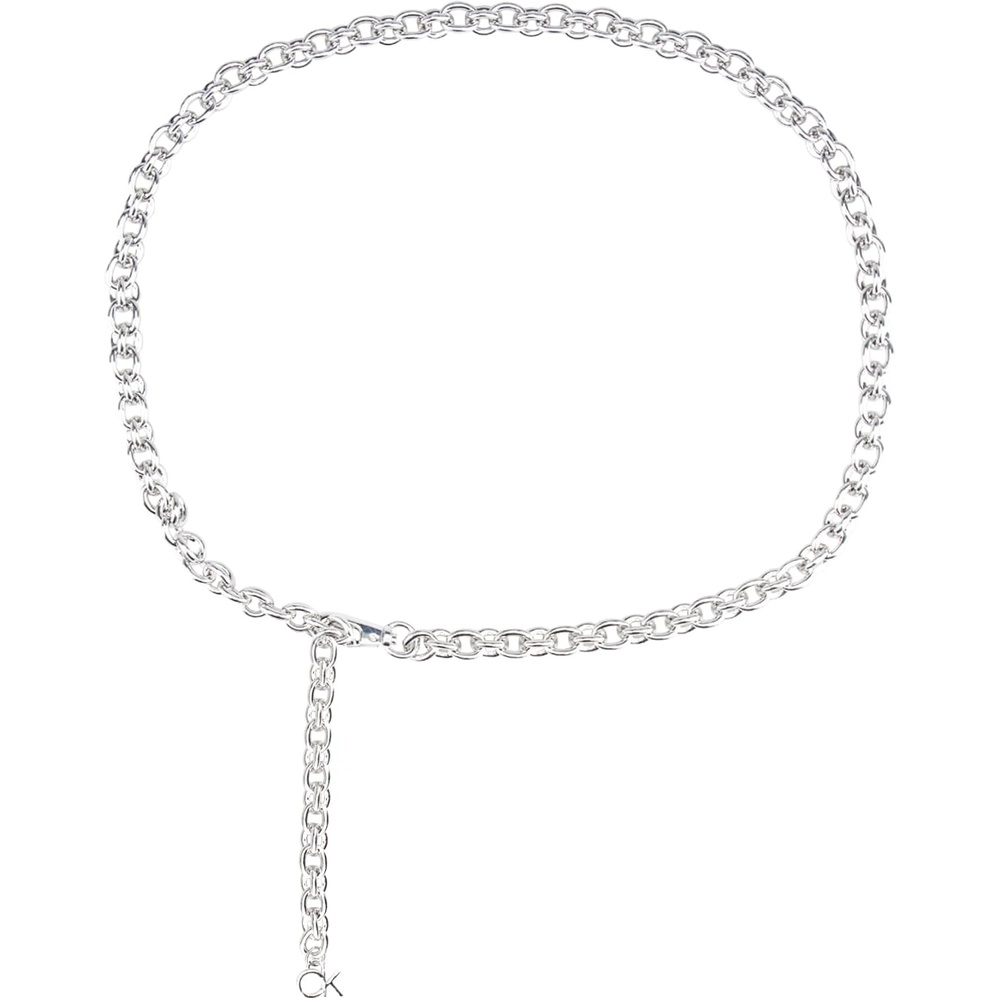image:imageCalvin Klein Womens Slim Mesh and Chain Fashion Waist Belts for Dresses TrousersSilver