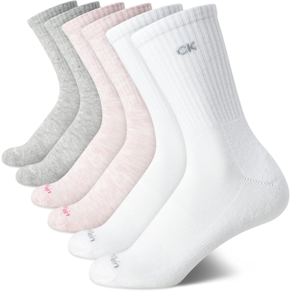 image:imageCalvin Klein Womens Socks Cushion Athletic Crew Socks 6 PackAssorted