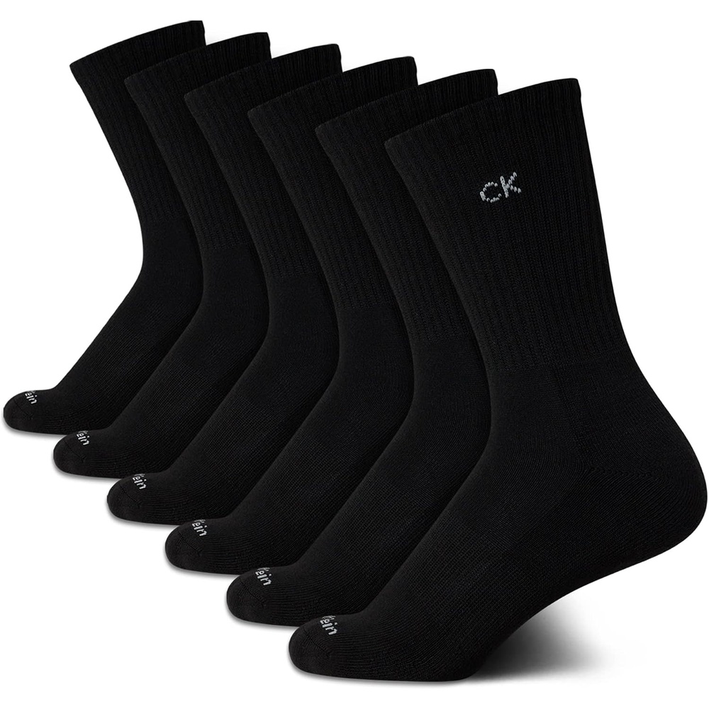image:imageCalvin Klein Womens Socks Cushion Athletic Crew Socks 6 PackBlack