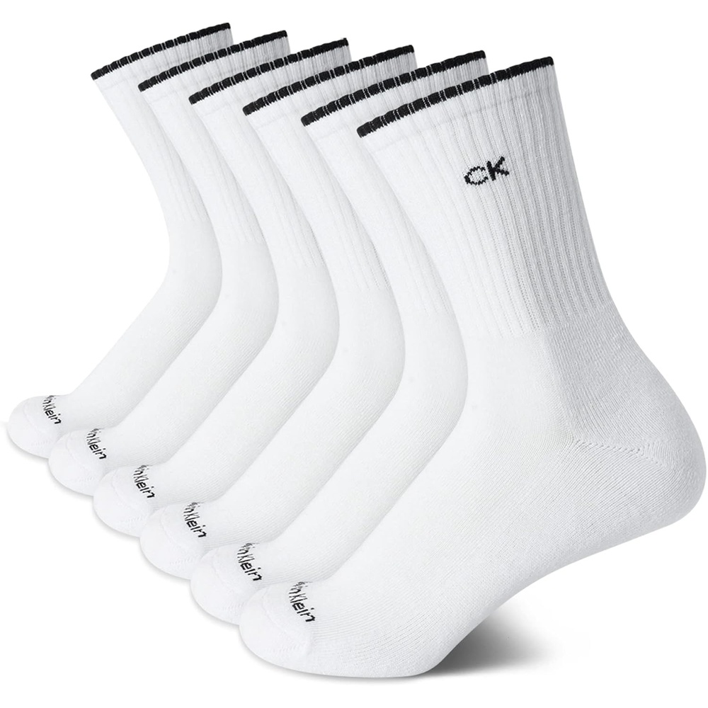 image:imageCalvin Klein Womens Socks Cushion Athletic Crew Socks 6 PackPure White