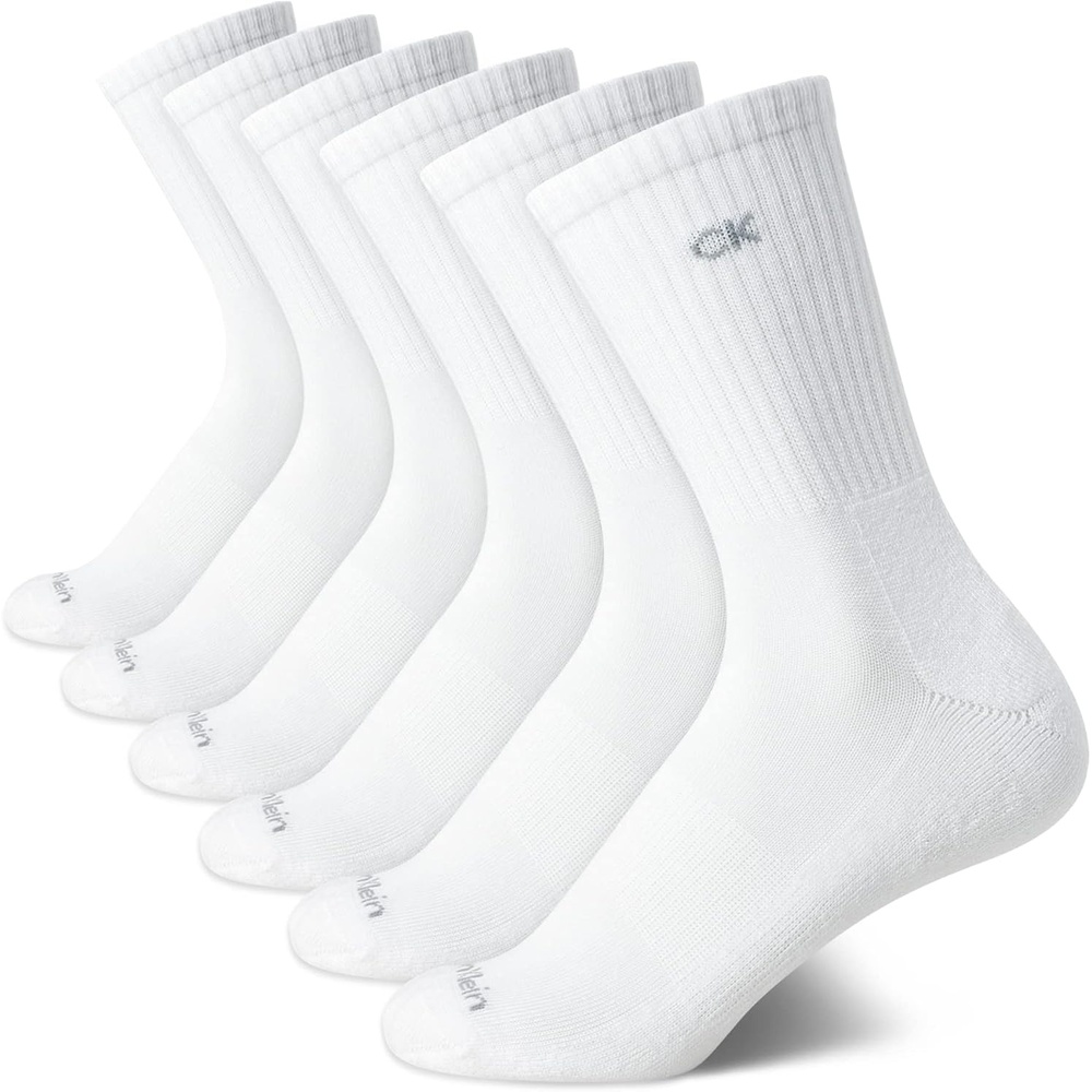 image:imageCalvin Klein Womens Socks Cushion Athletic Crew Socks 6 PackWhite