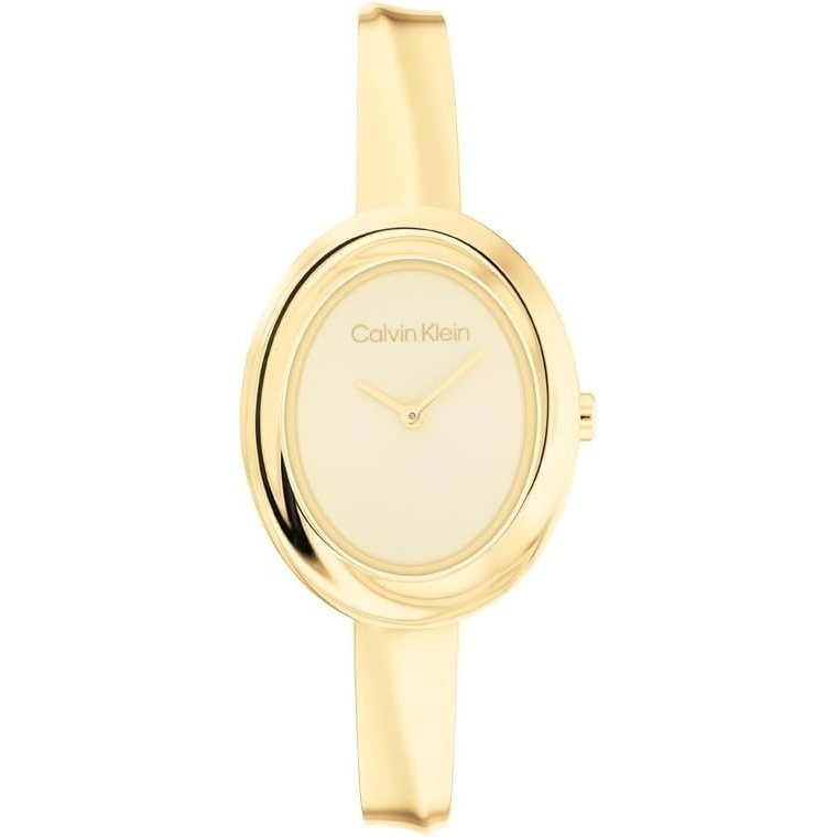 image:imageCalvin Klein Womens Twisted Bezel  24mm 2H Quartz Watch  Adjustable Stainless Steel Bangle  Water Resistance 30 Meters  Premium Fashion for All Occasions  Gift for HerGold Plated