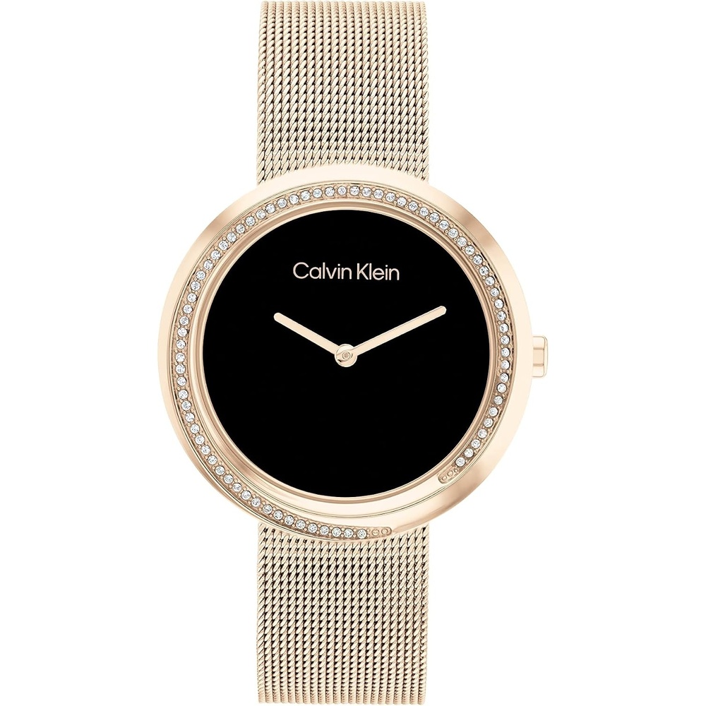 image:imageCalvin Klein Womens Twisted Bezel 34mm 2H Quartz Watch Stainless Steel Bracelet Water Resistance 30 Meters Minimalistic Style Premium Fashion Gift for HerBlack Rose Gold