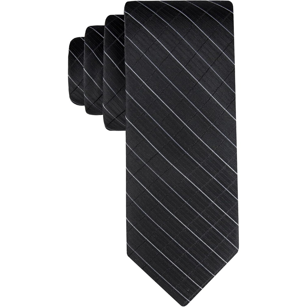 image:imageCalvin Klein boys Solid and Pattern Ties Big BoysBlack Grid
