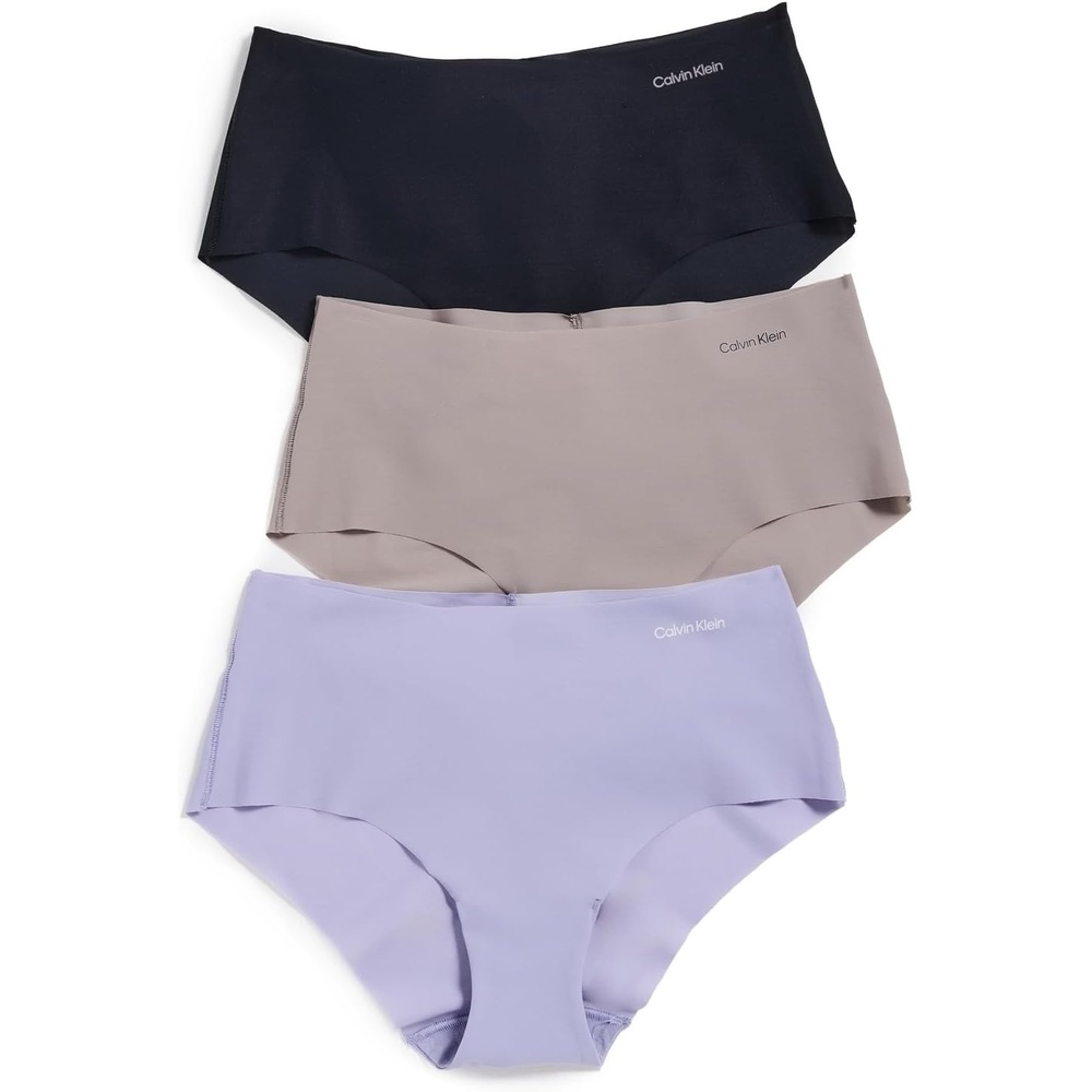 image:imageCalvin Klein womens Invisibles Seamless Hipster Panties MultipackBlackCinderLilac Quartz