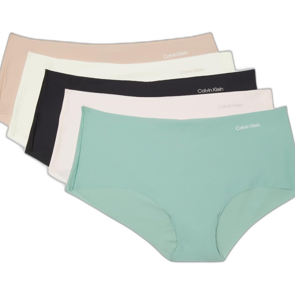 image:imageCalvin Klein womens Invisibles Seamless Hipster Panties MultipackCharming GreenNymphs ThighBlackIvoryCedar