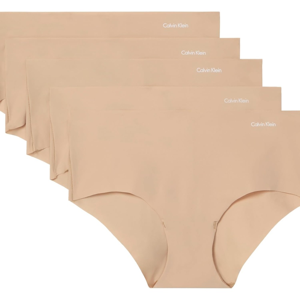 image:imageCalvin Klein womens Invisibles Seamless Hipster Panties MultipackLight Caramel
