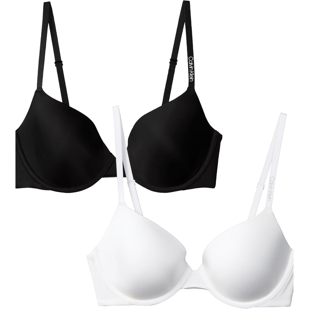 image:imagePure Micro Lightly Lined Demi Bra 2 PackBlackWhite