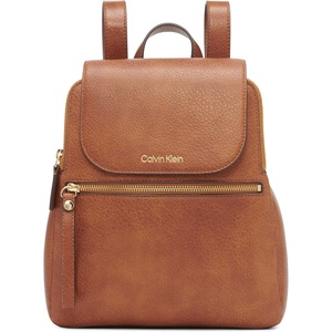 Calvin Klein Elaine Bubble Lamb Novelty Key Item Flap Backpack(Caramel Combo)