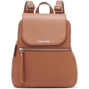Calvin Klein Elaine Bubble Lamb Novelty Key Item Flap Backpack(Core Caramel)