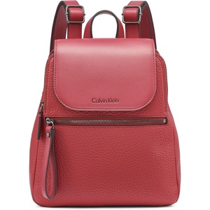 Calvin Klein Elaine Bubble Lamb Novelty Key Item Flap Backpack(Cranberry)