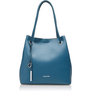 Calvin Klein Gabrianna Bubble Lamb North/South Key Item Tote(Aegean Blue)