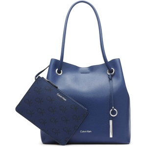 Calvin Klein Gabrianna Bubble Lamb North/South Key Item Tote(Medieval Blue)