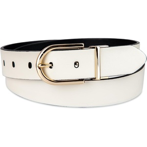 Calvin Klein Women’s 2-in-1 Reversible Versatile Belts for Jeans, Trousers and Dresses (Regular and Plus Sizes)(Bone/Black)