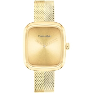 Calvin Klein Women’s CK Adore – 27mm 2H Quartz Watch – Stainless Steel Mesh Bracelet – Modern Stylish Timepiece – Premium Fashion – Gift for Her(Gold Plated)
