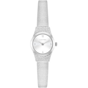Calvin Klein Women’s CK Contemporary 2H Quartz Watch – Mini Round Case, Mesh Bracelet – Modern, Minimalist Style – Gift for Her 18mm(Silver)