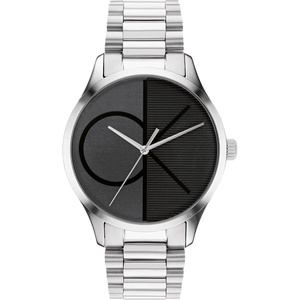 Calvin Klein Women’s CK Iconic – 35mm 2H Quartz Watch – Stainless Steel Mesh Bracelet – Water Resistance 30 Meters – Premium Fashion Timepiece for Everyday Style – Gift for Her(Silver/Black Line)
