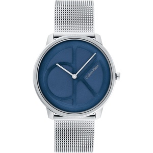 Calvin Klein Women’s CK Iconic – 35mm 2H Quartz Watch – Stainless Steel Mesh Bracelet – Water Resistance 30 Meters – Premium Fashion Timepiece for Everyday Style – Gift for Her(Silver/Blue)