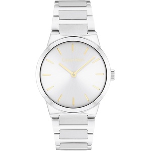 Calvin Klein Women’s CK Linear Elegance – 32mm 2H Quartz Slim Watch – Stainless Steel Bracelet – Premium Fashion Timepiece for All Occasions – Gift for Her(Silver)