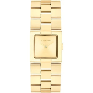 Calvin Klein Women’s CK Meridian – 22mm 2H Quartz Slim Watch – Stainless Steel Bracelet – Minimalistic Stylish Timepiece – Premium Fashion – Gift for Her(Gold Plated)