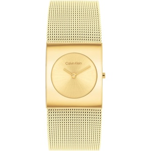 Calvin Klein Women’s CK Pulse – 26mm 2H Quartz Watch – Stainless Steel Mesh Bracelet – Water Resistance 30 Meters – Minimalistic Style – Premium Fashion – Gift for Her(Gold Plated)