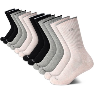 Calvin Klein Women’s Cushion Athletic Crew Socks (12-Pack)(Rose Heather Assorted)