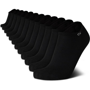 Calvin Klein Womens No Show Socks – 12 Pack Breathable Lightweight Athletic Low Cut Running Socks for Women(All Black)