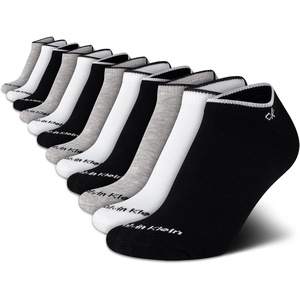 Calvin Klein Womens No Show Socks – 12 Pack Breathable Lightweight Athletic Low Cut Running Socks for Women(Grey Assorted)
