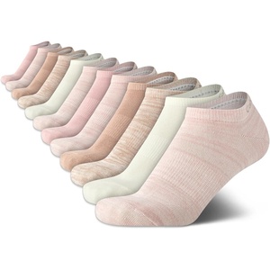 Calvin Klein Womens No Show Socks – 12 Pack Flat Knit Cushioned Athletic Low Cut Socks for Women for Sports and Running(Pink Assorted)
