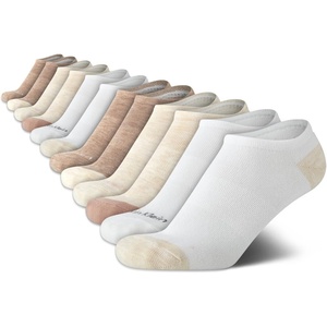 Calvin Klein Womens No Show Socks – 12 Pack Flat Knit Cushioned Athletic Low Cut Socks for Women for Sports and Running(White Assorted)
