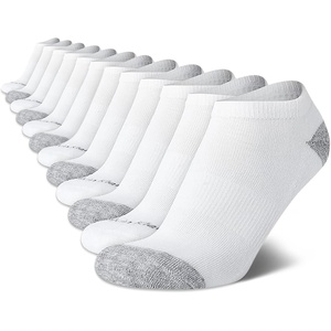 Calvin Klein Womens No Show Socks – 12 Pack Soft Cotton Blend Lightweight Athletic Low Cut Running Socks for Women(White/Grey)