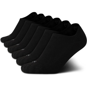 Calvin Klein Womens No Show Socks – 6 Pack Lightweight Cotton Blend Invisible No Slip Sneaker Liners Athletic Socks for Women(All Black)