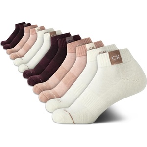 Calvin Klein Womens Quarter Socks – 12 Pack Soft Cushioned Athletic Ankle Socks for Women for Running and Workout(Beige Assorted)