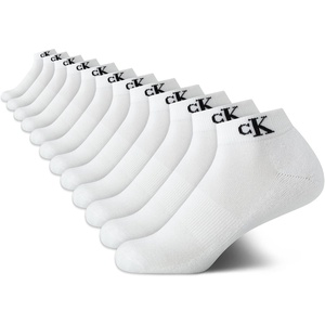 Calvin Klein Womens Quarter Socks – 12 Pack Soft Cushioned Athletic Ankle Socks for Women for Running and Workout(White)