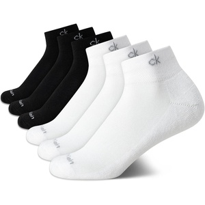 Calvin Klein Women’s Quarter Socks – 6 Pack Cushioned Athletic Ankle Socks for Women – Women’s Sports Socks (Size: 4-10)(Black/White)