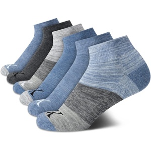 Calvin Klein Women’s Quarter Socks – 6 Pack Cushioned Athletic Ankle Socks for Women – Women’s Sports Socks (Size: 4-10)(Blue Assorted)