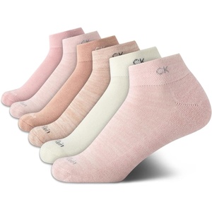 Calvin Klein Women’s Quarter Socks – 6 Pack Cushioned Athletic Ankle Socks for Women – Women’s Sports Socks (Size: 4-10)(Pink Assorted)