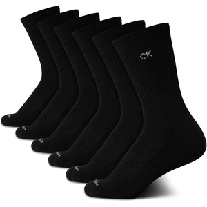 Calvin Klein Women’s Socks – Cushion Athletic Crew Socks (6 Pack)(Black)