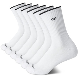 Calvin Klein Women’s Socks – Cushion Athletic Crew Socks (6 Pack)(Pure White)