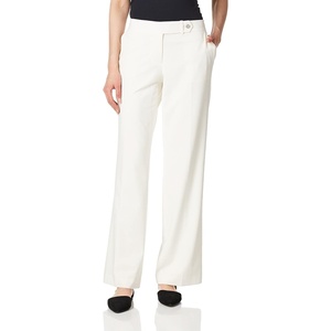 Calvin Klein Women’s Straight Leg Lux Business Pant (Standard & Petite)(Cream)