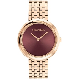 Calvin Klein Women’s Twisted Bezel – 34mm 2H Quartz Watch – Stainless Steel Bracelet – Water Resistance 30 Meters – Minimalistic Style – Premium Fashion – Gift for Her(Mauve)